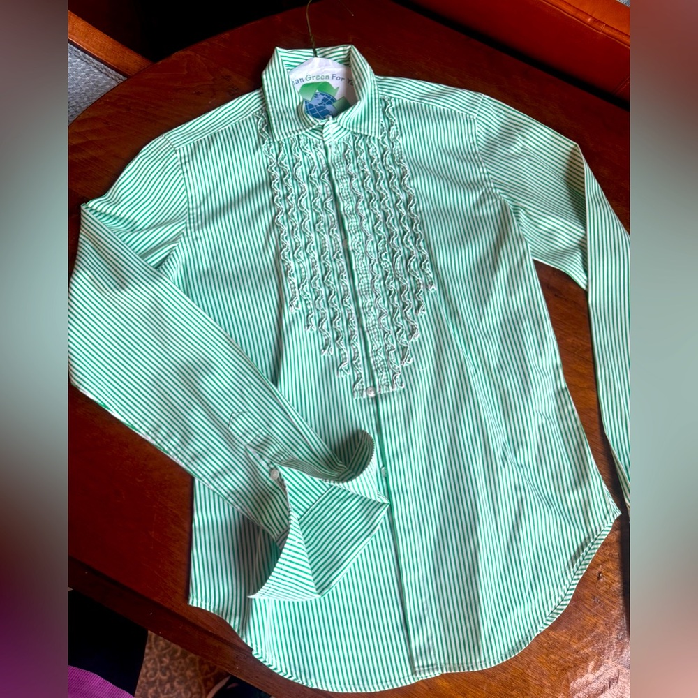 Ralph Lauren Mint Striped Dress Shirt